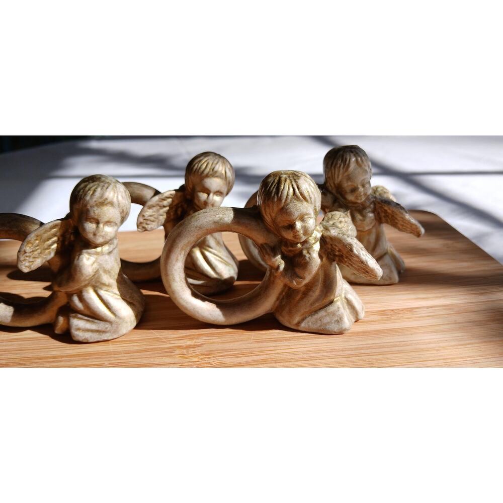Ceramic Angel Napkin Rings (4) - Picture 4 of 16